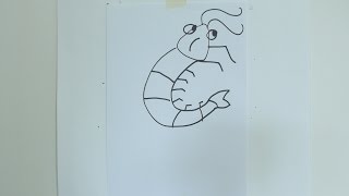 How to draw cartoon  prawn