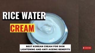 How to make rice water cream at home/Homemade rice water cream/Korean rice water cream recipe