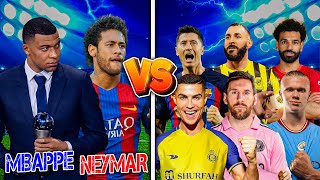 Mbappe & Neymar 🆚 2024 Football Player Legends 🫵😱 (Ronaldo, Messi, Haaland)