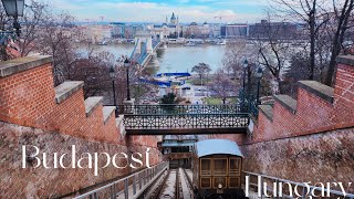 Hungary travel, walking in Budapest | Fisherman’s Bastion,Liberty Bridge,Danube River, February 2023