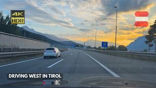 🇦🇹 Alpine drive towards Innsbruck in the evening in Tirol