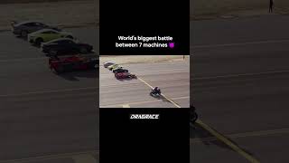 World biggest battle on world's biggest airport between 7 machines 💀#dragrace #cars #shorts #short