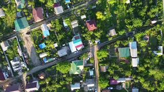 Panoramic aerial view of Volgograd, Russia. Дачный массив Тракторозаводского района, г.Волгоград