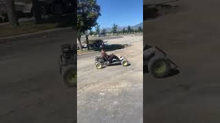 Crazy go cart drift gone wrong. Epic slide. #ganster  👾🤡👺 Cops get called!!!!