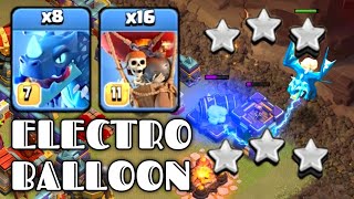 WOW!!! UNSTOPPABLE Electro Dragon + Balloon Best Th16 3 Star Attack Strategy ( Clash Of Clans ).