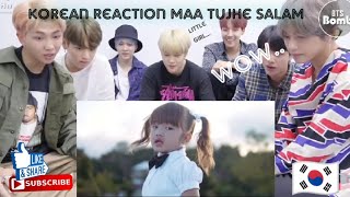 BTS reaction to Bollywood songs | BTS reaction maa tujhe Salam vande Mataram Esther Hnamte |Fan made