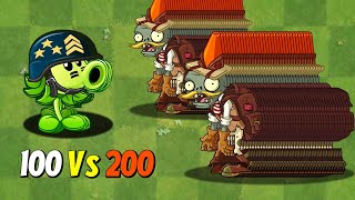 PVZ 2 Challenge - 100 Plants Vs 200 Zombies - Who Will Win?