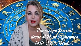 ⚠️ HORÓSCOPO SEMANAL  DEL 26 DE SEPTIEMBRE HASTA EL 3 DE OCTUBRE 2021🌜 Mercurio Retro 🔴 Astros|Tarot