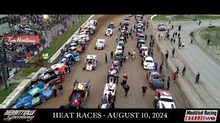 Merrittville Speedway heat races from the tower - August 10, 2024