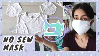 I Made A No Sew Mask From T-Shirt Sleeves \\ Easy, With A Filter Pocket