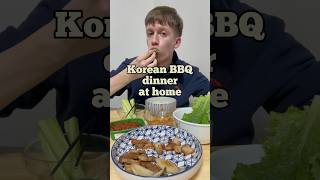 Korean BBQ dinner at home #korean #food #mukbang #eating