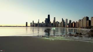 Chicago Sunrise - North Avenue Beach Sunrise Cold -25 C Sunrise