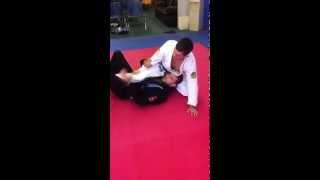 Deep Half Guard Sweep To North South Choke