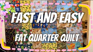 Fast and easy Fat Quarter Quilt Tutorial