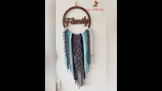 The Easiest Macrame wooden wall hanging you can make | My butterfly Craft Store