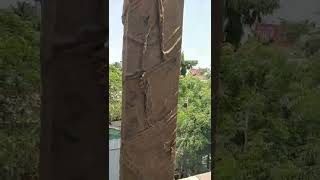 column curing using gunny bag #shorts #subscribe #construction #viral #curing #column #slab #water