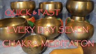 PEDESTAL BOWL 7 CHAKRA MEDITATION~ HEAL ALL YOUR CHAKRAS! QUICK/FAST 8 MIN HEALING~TEMPLESOUNDS.NET