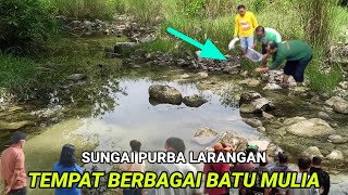 KEJADIAN VIRAL❗terpaksa memasuki sungai larangan mencari batu mulia.