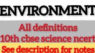 all environment definitions