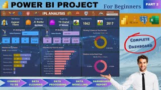 Power BI Project End to End | IPL Analysis (Part 2) | Dashboard | Beginners | Power BI Tutorial 2023