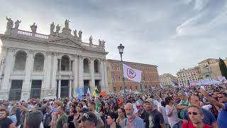 Piazza San giovanni Roma NO GREEN PASS 25/09/2021 - YOUTUBE HA BLOCCATO I COMMENTI #nogreenpass