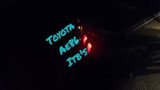 toyota ae86 twin cam ITB'S sound