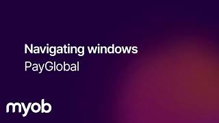 PayGlobal - Navigating windows