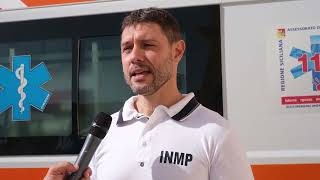 Il DG dell'INMP Cristiano Camponi intervistato a Lampedusa all'inaugurazione della postazione 118