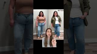 How to CONCEAL an apron belly in jeans! #plussize #plussizefashion #fashion #style #shopping #jeans