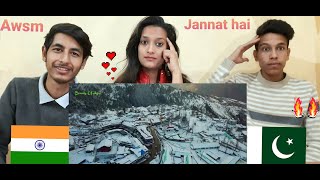 Indian Reaction On | Muree Winter Drone View | Amazing Snowfall Covering Mountain 🇵🇰 😍