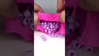 Very Satisfying and Relaxing  Crunchy Colorful Kinetic Sand Cutting vs Beads Part 242 #ASMR #shorts