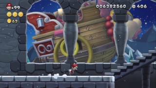 NSMBU - Frosted Glacier-Castle - Wendy's Shifting Castle 100% Guide & Stage-By-Stage Speed Runs