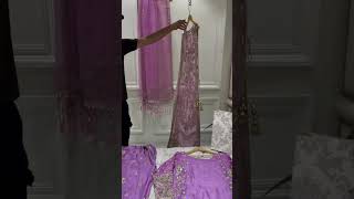 @sakshisindhi Levender Wedding Garara Indian Bollywood Designer Zacket cape net #dress #walima