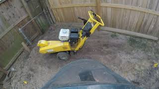 Rotten stump by the Fence @ / corner I Stump Grinding I Stump Grinder I After #Houstontx #HTX