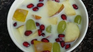 Fruits Custard Recipe | Healthy and quick  Dessert Recipe | How to Make Fruit Custard