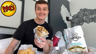 ASMR HUGE Moe’s Mexican Burrito Mukbang (tacos, chips & queso)