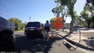 TEMPORARY TRAFFIC CONTROL SIGNS BLOCKING BICYCLE LANES: DANVILLE, CA