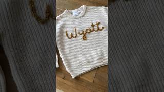 How to make a personalized embroidered sweater #diy #yarnembroidery