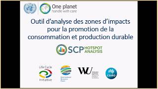 Webinar: SCP-HAT e-learning course on SCP for Africa (French)