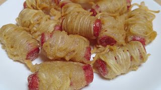 RESEP MEMBUAT SOSIS ROLL MIE | RESEP MUDAH DAN ENAK HANYA DARI SOSIS DAN MIE