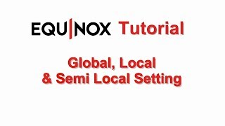 Minelab Equinox Global, Semi Local and Local Settings tutorial