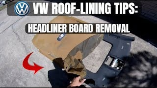 Removing VW Golf GTi Headliner Board Out The Car (volkswagen hatchback)