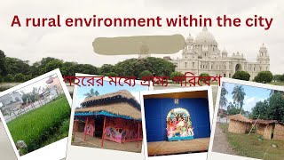 শহরের মধ্যে গ্রাম্য পরিবেশ || A rural environment within the city Kolkata Durga Puja