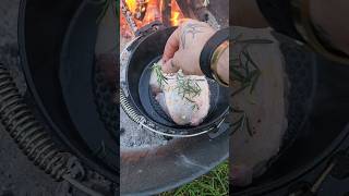 Viking Dinner | Lamb On Coals | Camp Fire