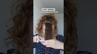 Stretched out bangs? Try this! #curlyhaircare #curlyhairstyles #curlyhair #curlyrefresh #curlrefresh