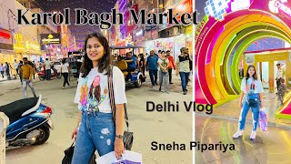 OMG! Delhi Karol bagh street Shopping 😍1st time Metro Train me travel kiya  Karol Bagh Market Delhi