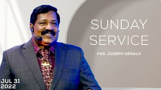 Peace of the Lord Church ,31.07.22 Sunday | Pas. Joseph Gerald சஞ்சலம் நீங்கும் மகிழ்ச்சி வரும்