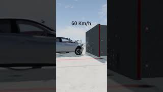 Hyundai i20 Vs wall Crash Test #viral #beamngdrive #crash