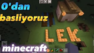 GERCEK MİNECRAFT"DA "0"-DAN BASLİYORUZ🙃-minecraft