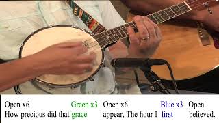 Amazing Grace - Slow Practice for Ukulele or Banjolele Open C Tuning